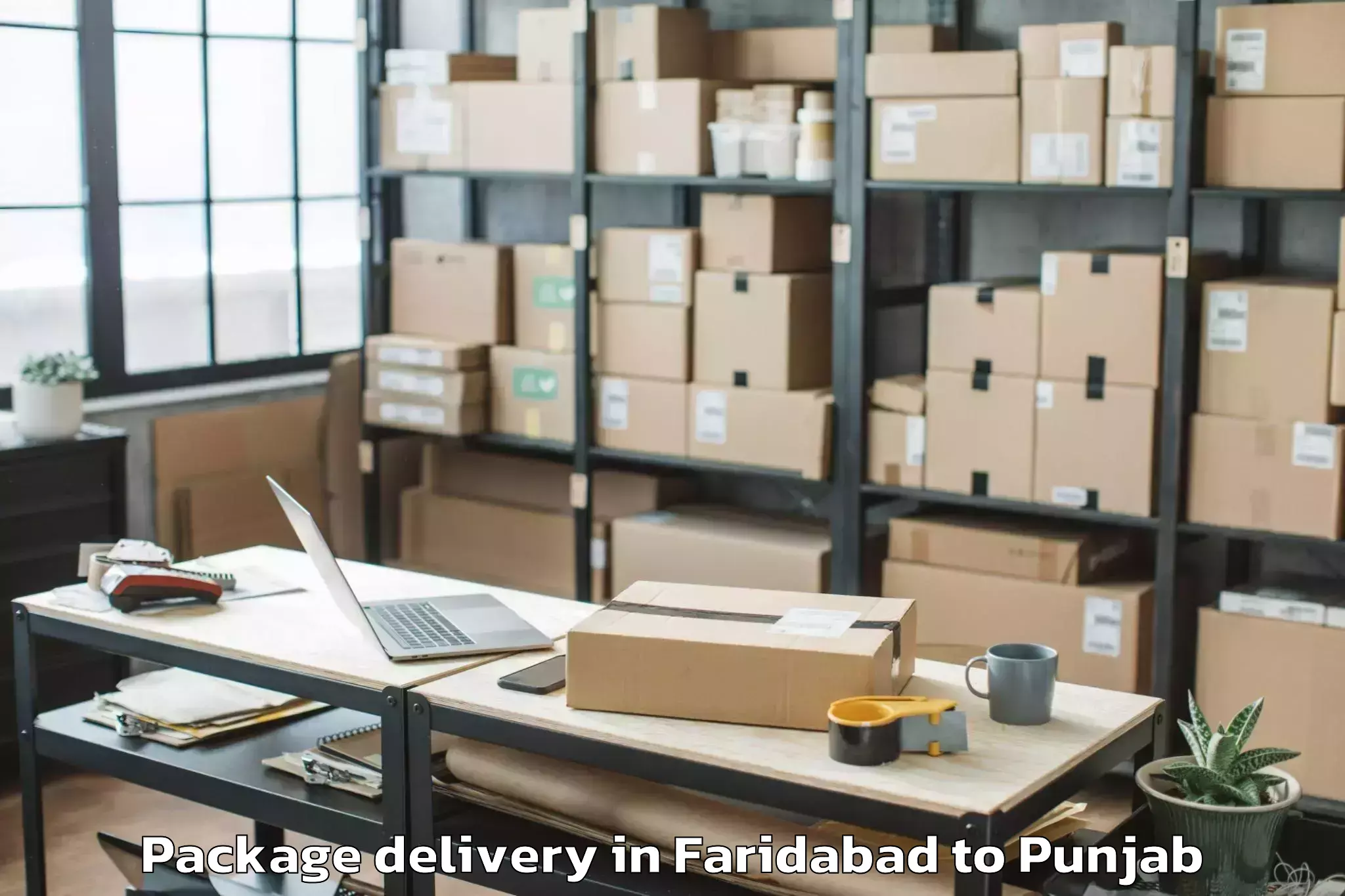 Quality Faridabad to Sunam Package Delivery